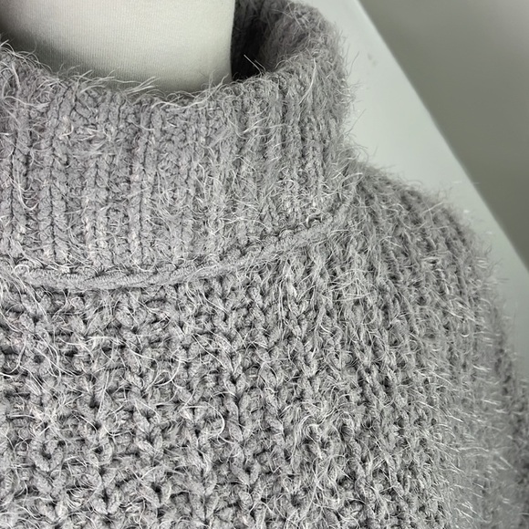 Free People Oasis Gray Oversized Cozy Tunic Sweater S - Picture 3 of 13